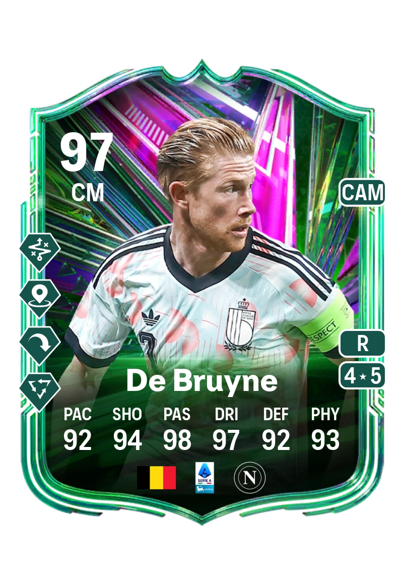 Kevin De Bruyne Festival of Football Path to Glory 97 OVR CM in EA FC 26 — creator archetype