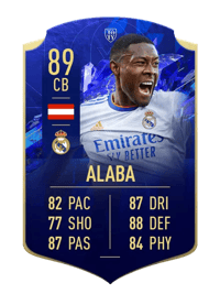 David Alaba TOTY HONOURABLE MENTIONS 89 OVR