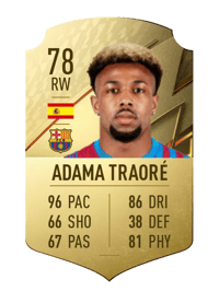 Adama Traoré Rare 78 OVR