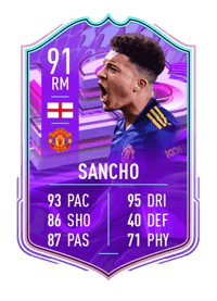 Jadon Sancho FUT Birthday 91 OVR