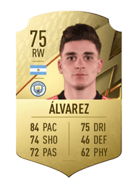Julián Álvarez Rare 75 OVR