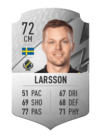 Sebastian Larsson Rare 72 OVR