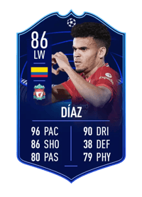Luis Díaz UEFA Champions League MOTM 86 OVR