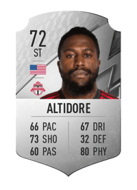 Jozy Altidore Rare 72 OVR