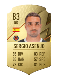 Sergio Asenjo Rare 83 OVR