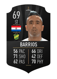 Lucas Barrios CONMEBOL LIBERTADORES 69 OVR