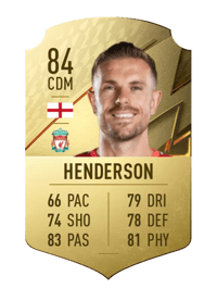 Jordan Henderson Rare 84 OVR