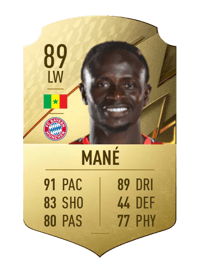Sadio Mané Rare 89 OVR