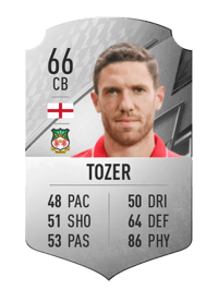 Ben Tozer Rare 66 OVR