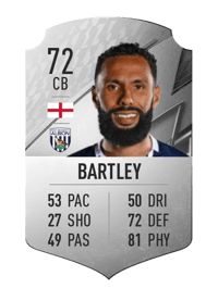 Kyle Bartley Rare 72 OVR