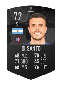 Franco Di Santo CONMEBOL SUDAMERICANA 72 OVR