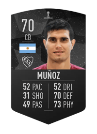Ezequiel Muñoz CONMEBOL SUDAMERICANA 70 OVR