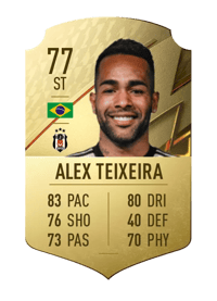 Alex Teixeira Rare 77 OVR