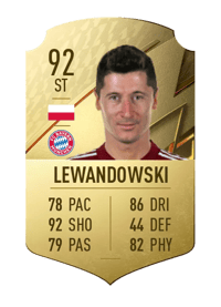 Robert Lewandowski Rare 92 OVR