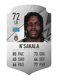 Fabrice N'Sakala Rare 72 OVR