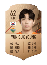 Yun Suk Young Rare 62 OVR