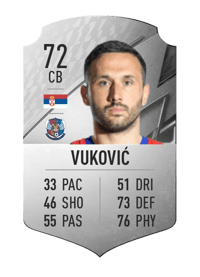 Jagoš Vuković Rare 72 OVR