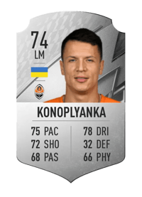 Yevhen Konoplyanka Rare 74 OVR