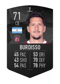 Guillermo Burdisso CONMEBOL SUDAMERICANA 71 OVR