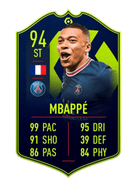 Kylian Mbappé POTM Ligue 1 94 OVR