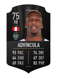 Luis Advíncula CONMEBOL LIBERTADORES 75 OVR