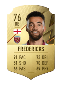 Ryan Fredericks Rare 76 OVR