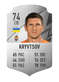 Sergiy Kryvtsov Rare 74 OVR