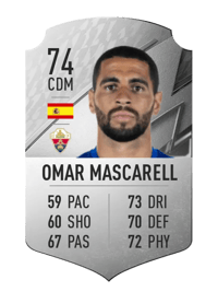 Omar Mascarell Rare 74 OVR
