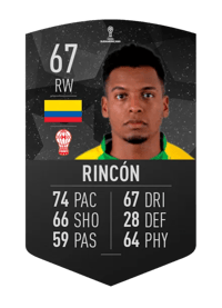 Sebastián Rincón CONMEBOL SUDAMERICANA 67 OVR