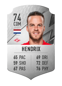 Jorrit Hendrix Rare 74 OVR