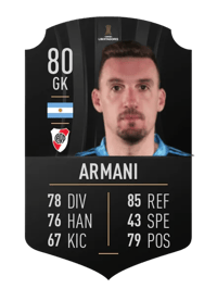 Franco Armani CONMEBOL LIBERTADORES 80 OVR