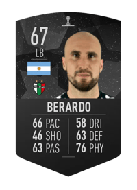 Nicolás Berardo CONMEBOL SUDAMERICANA 67 OVR