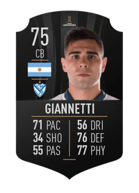 Lautaro Giannetti CONMEBOL LIBERTADORES 75 OVR