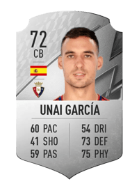Unai García Rare 72 OVR