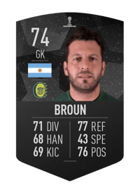 Jorge Broun CONMEBOL SUDAMERICANA 74 OVR