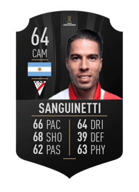 Javier Sanguinetti CONMEBOL LIBERTADORES 64 OVR