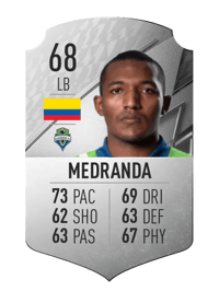 Jimmy Medranda Rare 68 OVR