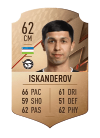 Jamshid Iskanderov Rare 62 OVR