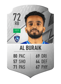 Mohammed Al Buraik Rare 72 OVR