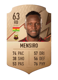Samuel Mensiro Rare 63 OVR