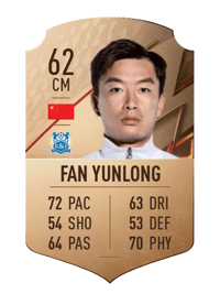 Fan Yunlong Rare 62 OVR