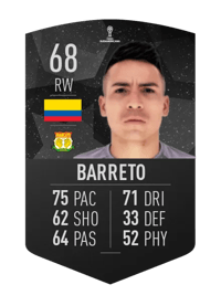 Óscar Barreto CONMEBOL SUDAMERICANA 68 OVR
