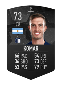Juan Cruz Komar CONMEBOL SUDAMERICANA 73 OVR