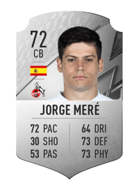 Jorge Meré Rare 72 OVR