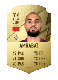 Sofyan Amrabat Rare 76 OVR