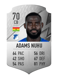 Kasim Adams Nuhu Rare 70 OVR
