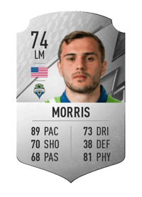 Jordan Morris Rare 74 OVR