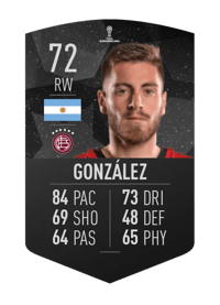 Ángel González CONMEBOL SUDAMERICANA 72 OVR