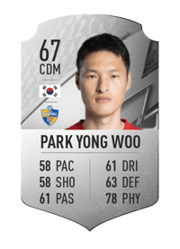 Park Yong Woo Rare 67 OVR