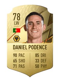 Daniel Podence Rare 78 OVR